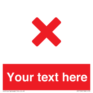 Custom red background, red cross sign